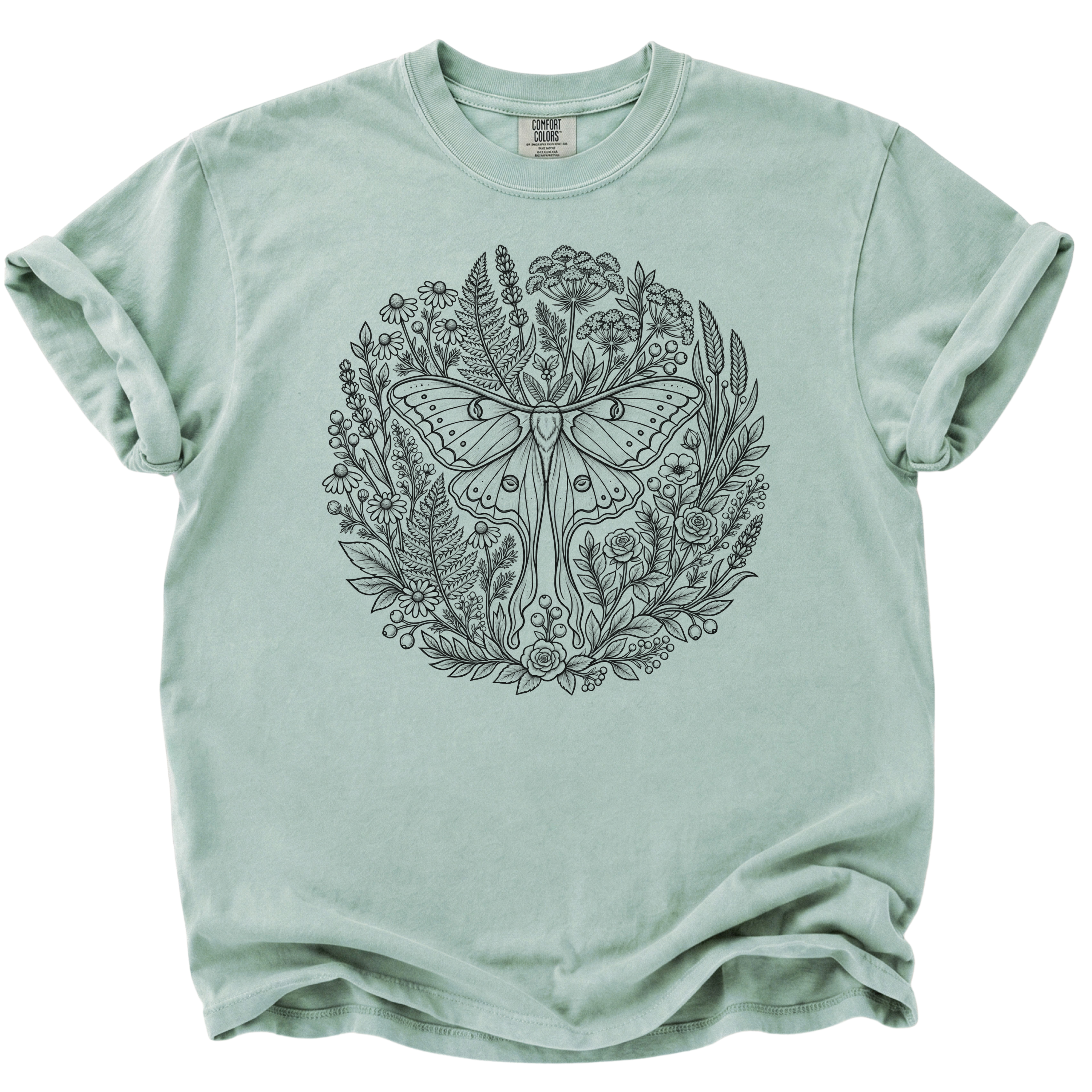 Floral Boho Moth T-Shirt
