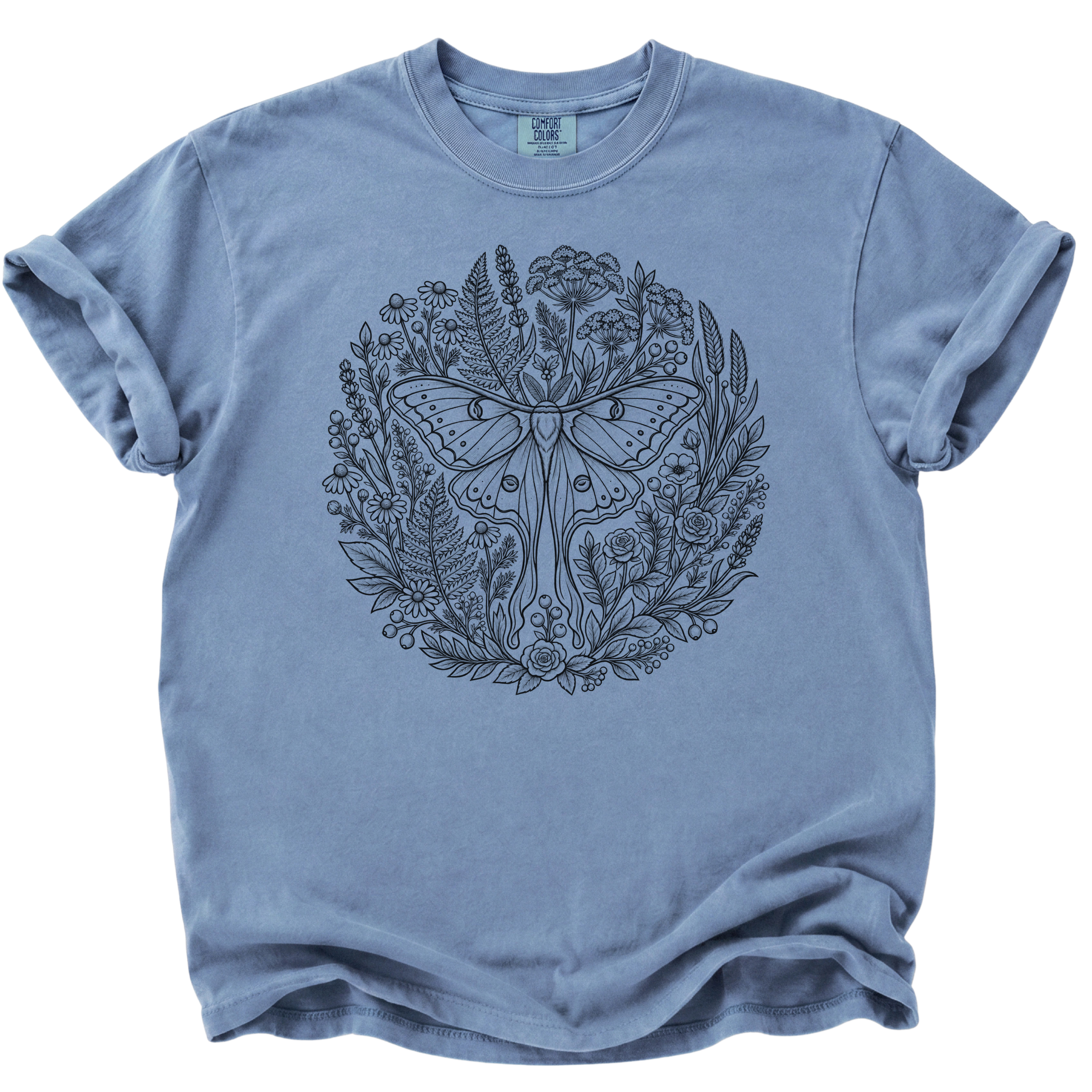 Floral Boho Moth T-Shirt