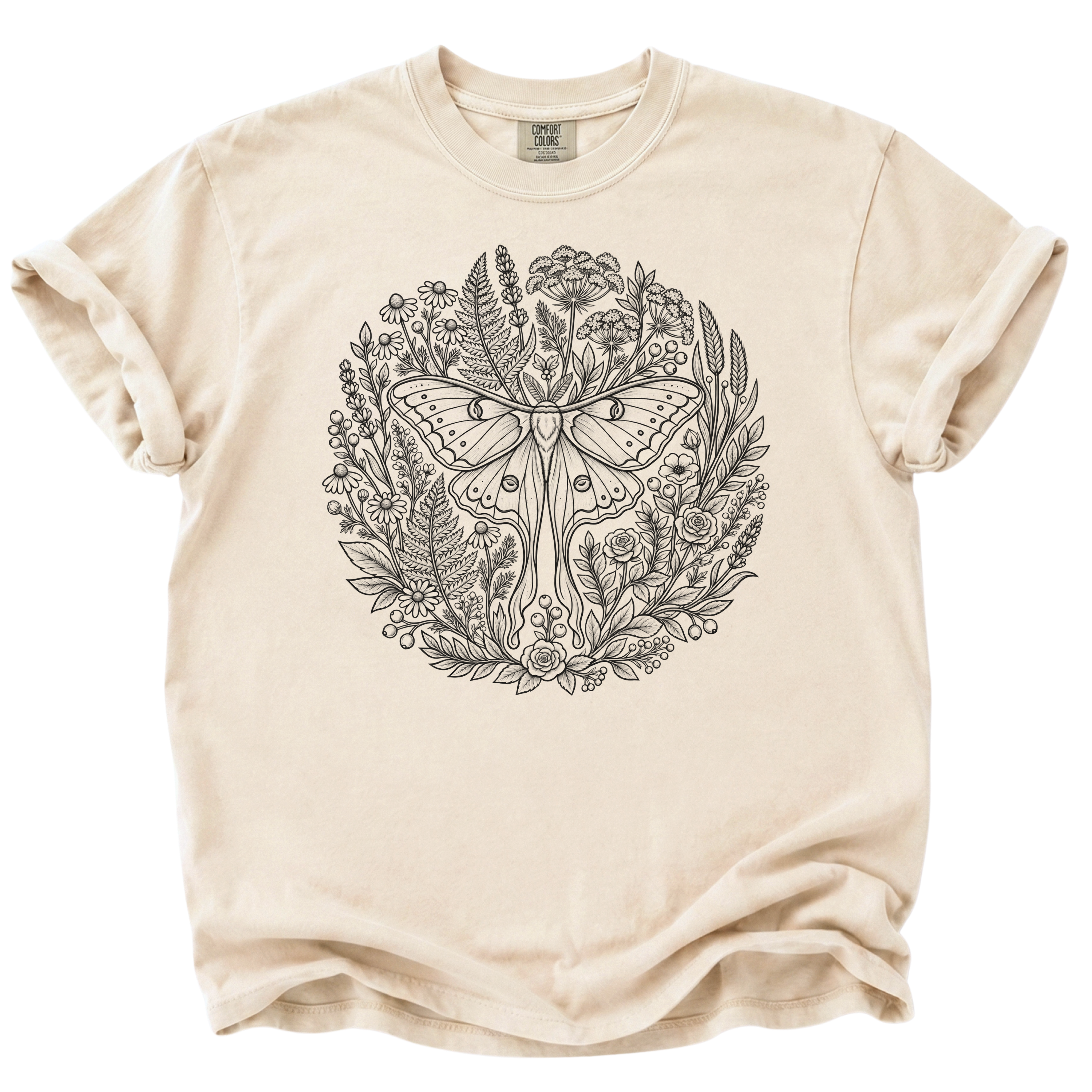 Floral Boho Moth T-Shirt