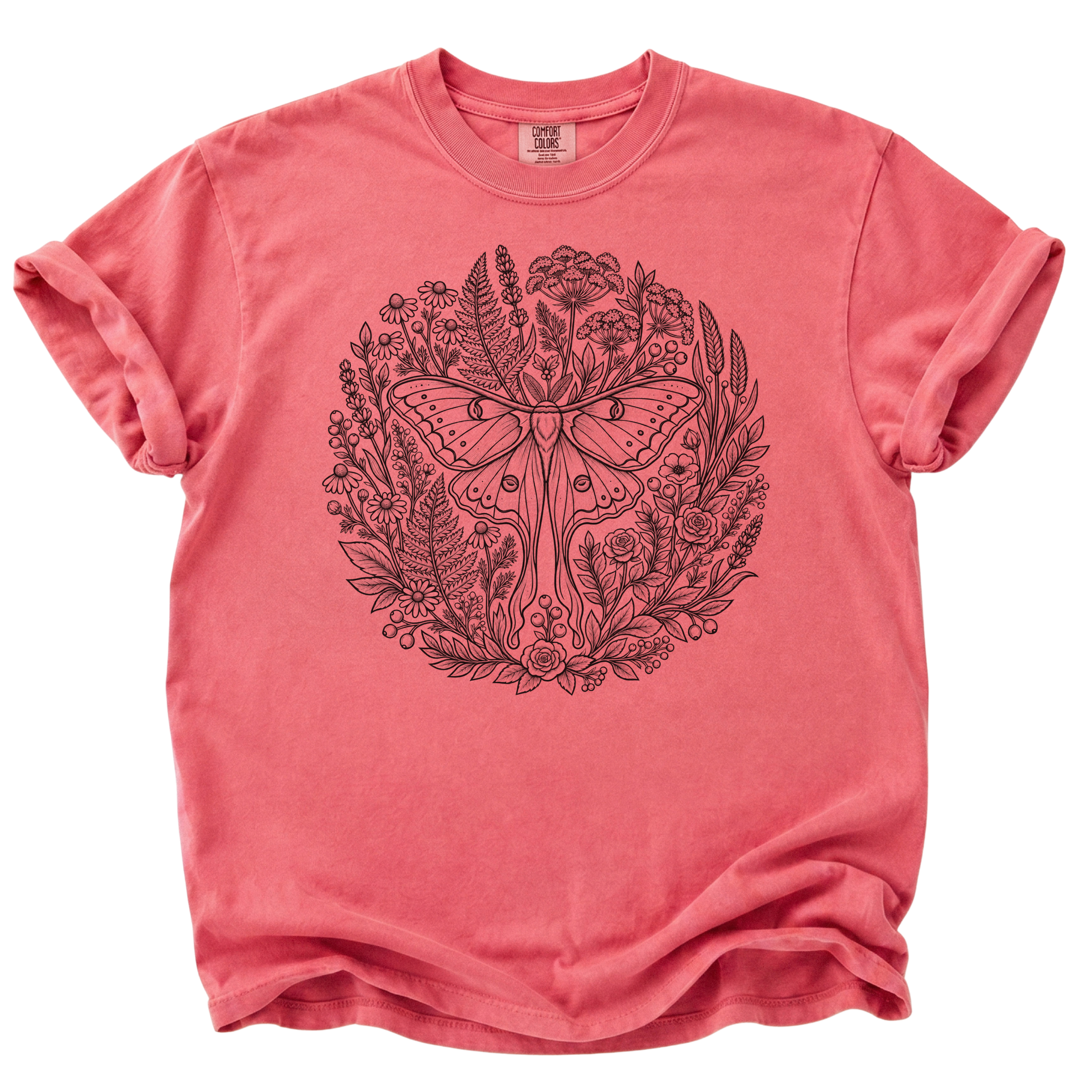 Floral Boho Moth T-Shirt