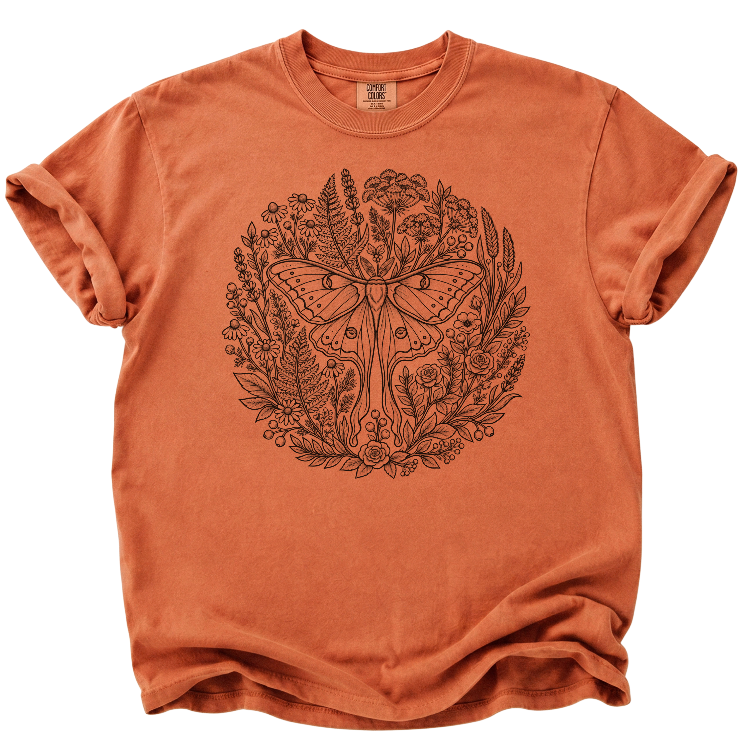 Floral Boho Moth T-Shirt
