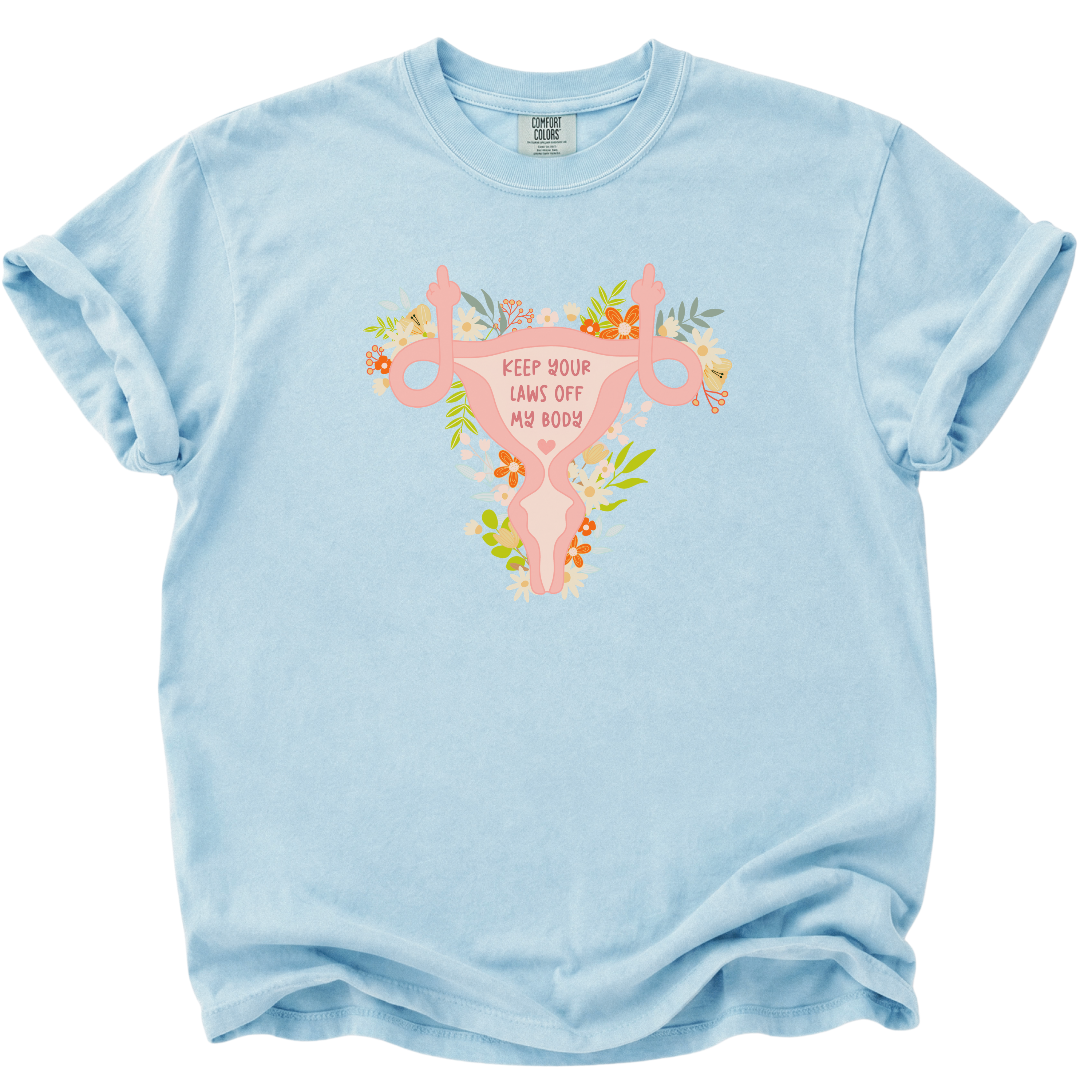 Floral Uterus Reproductive Rights T-Shirt