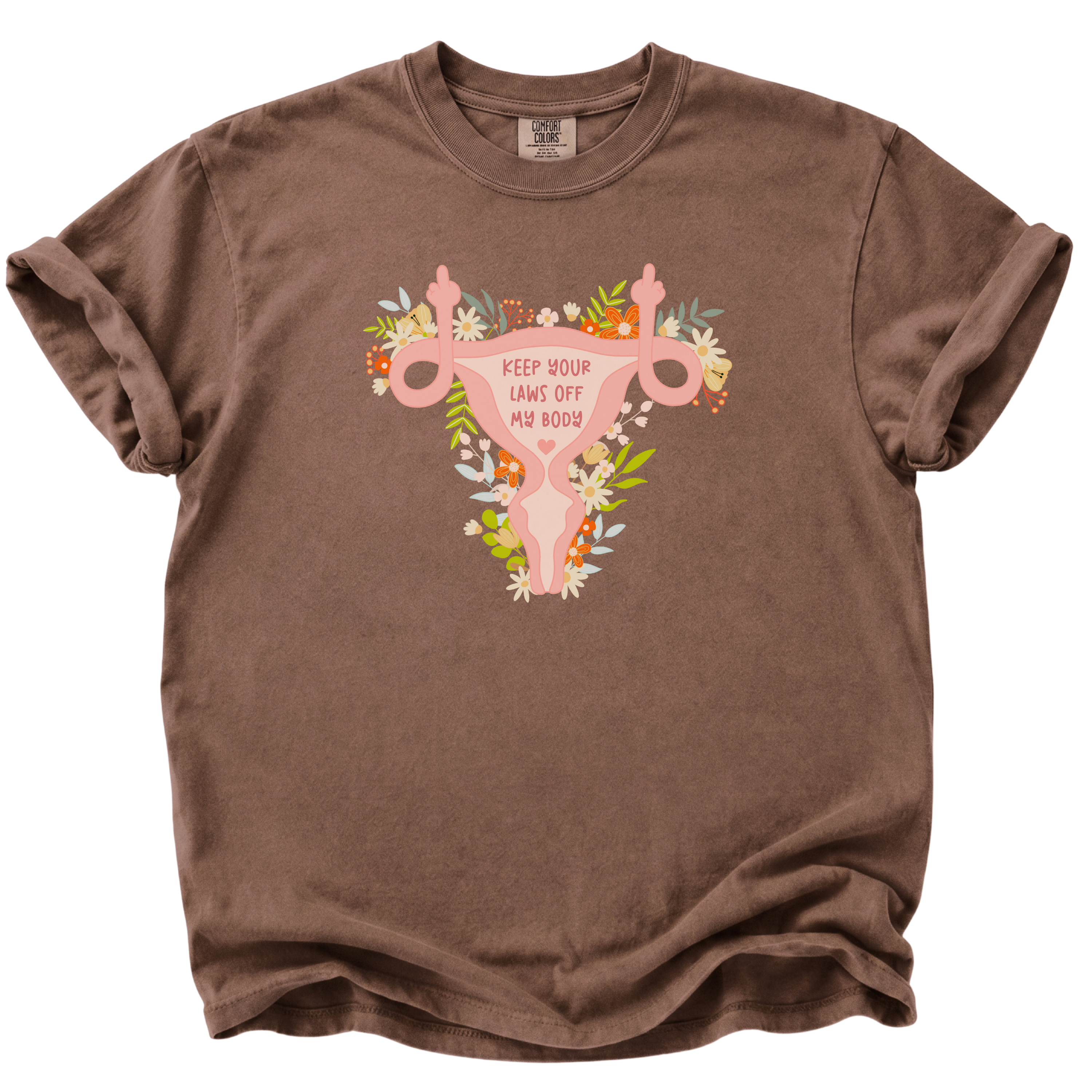 Floral Uterus Reproductive Rights T-Shirt