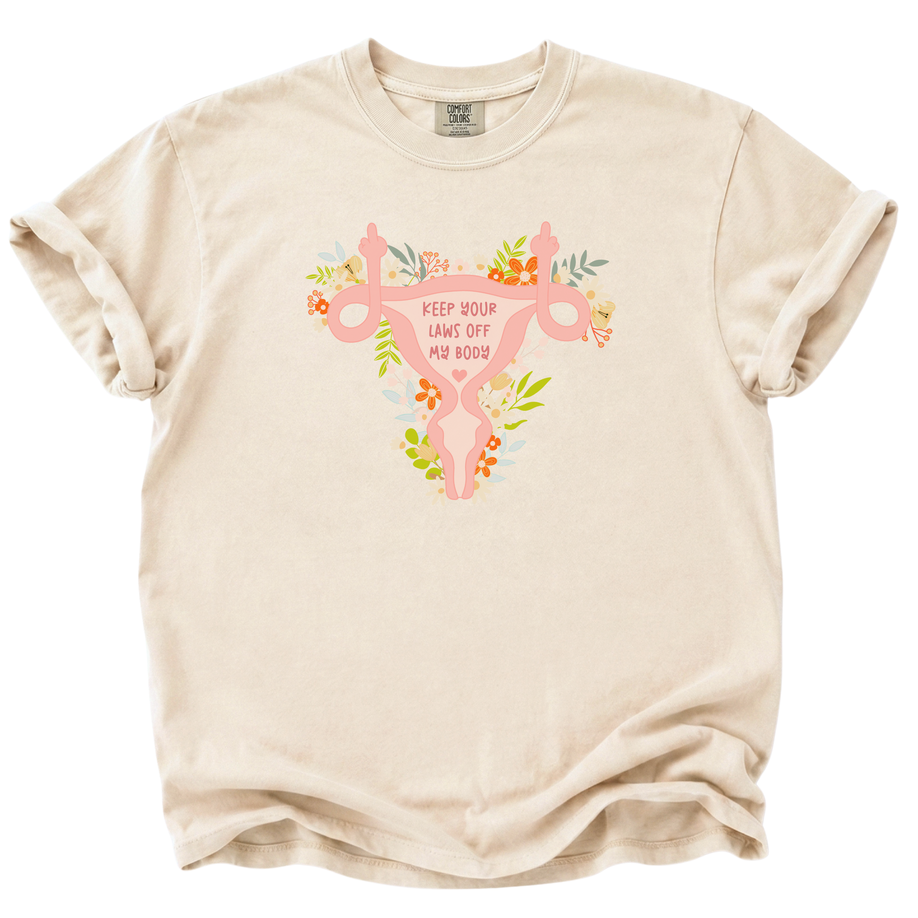 Floral Uterus Reproductive Rights T-Shirt