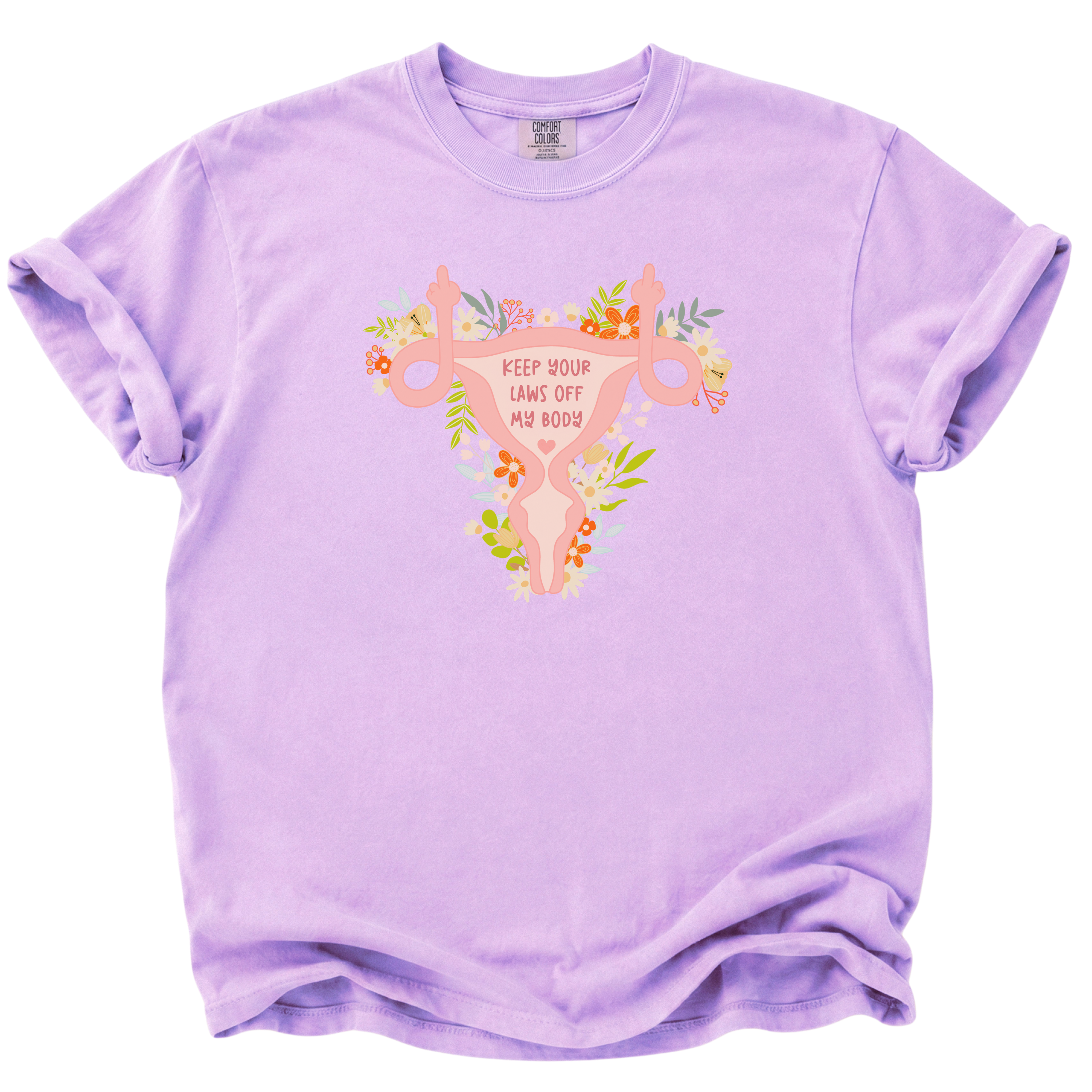 Floral Uterus Reproductive Rights T-Shirt