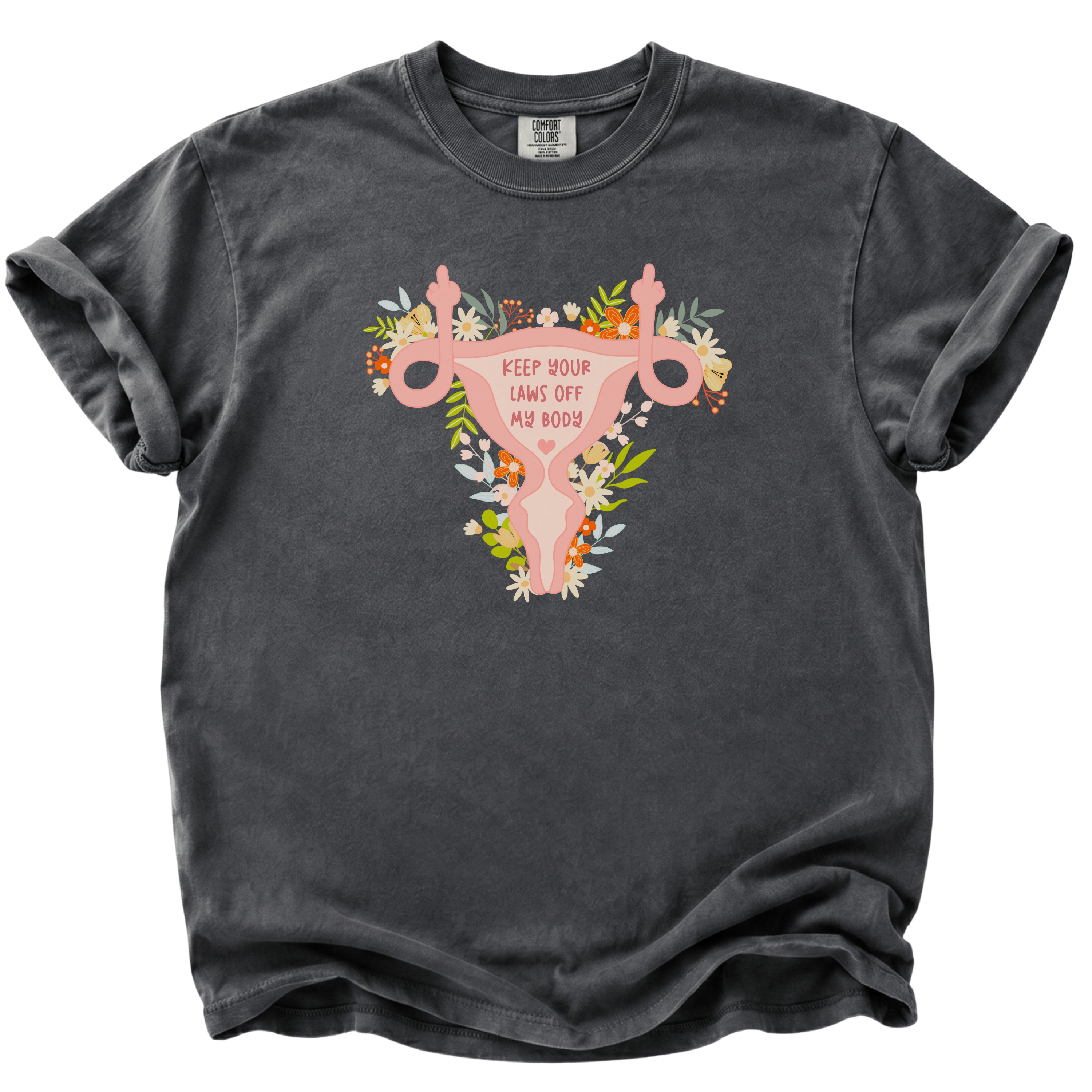 Floral Uterus Reproductive Rights T-Shirt