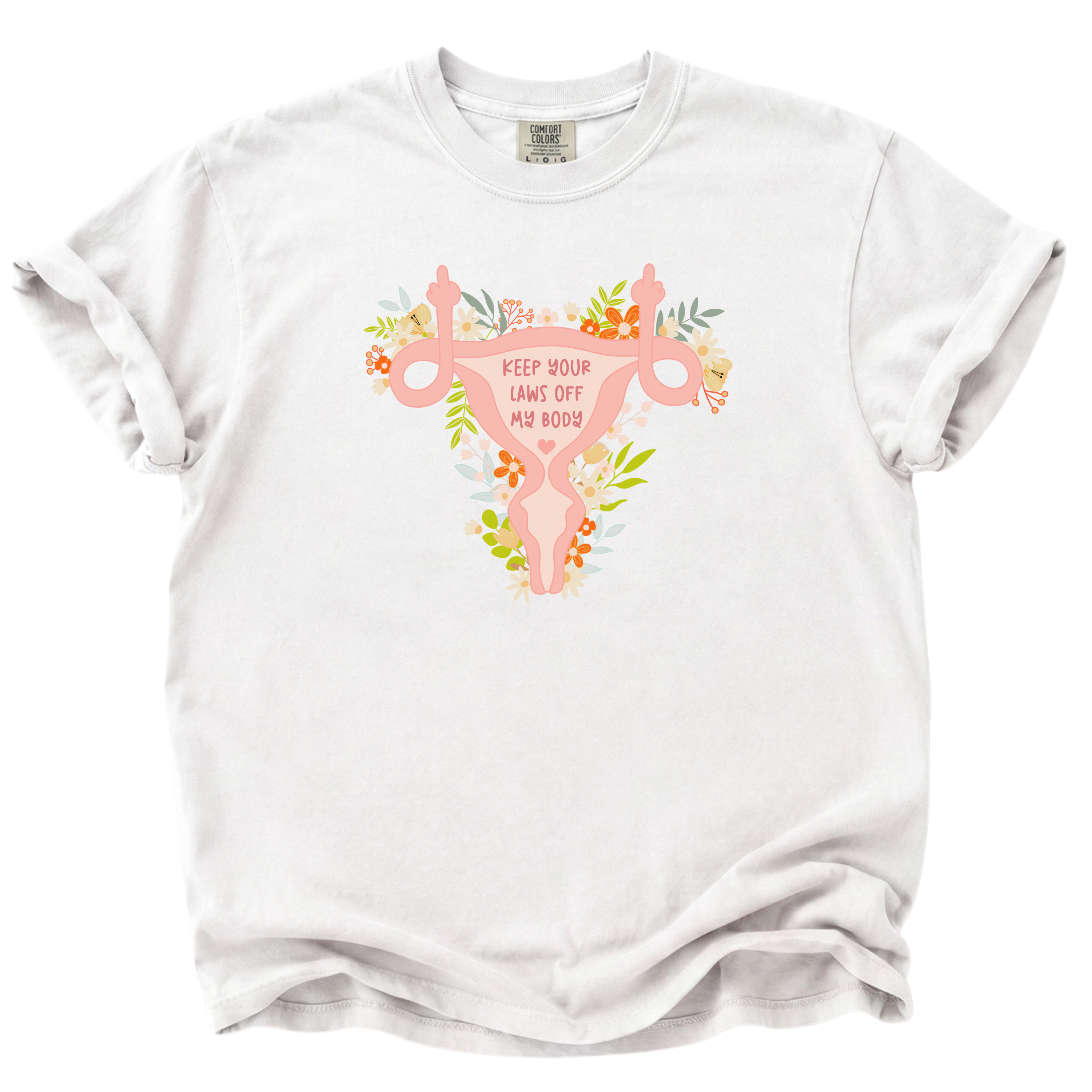 Floral Uterus Reproductive Rights T-Shirt