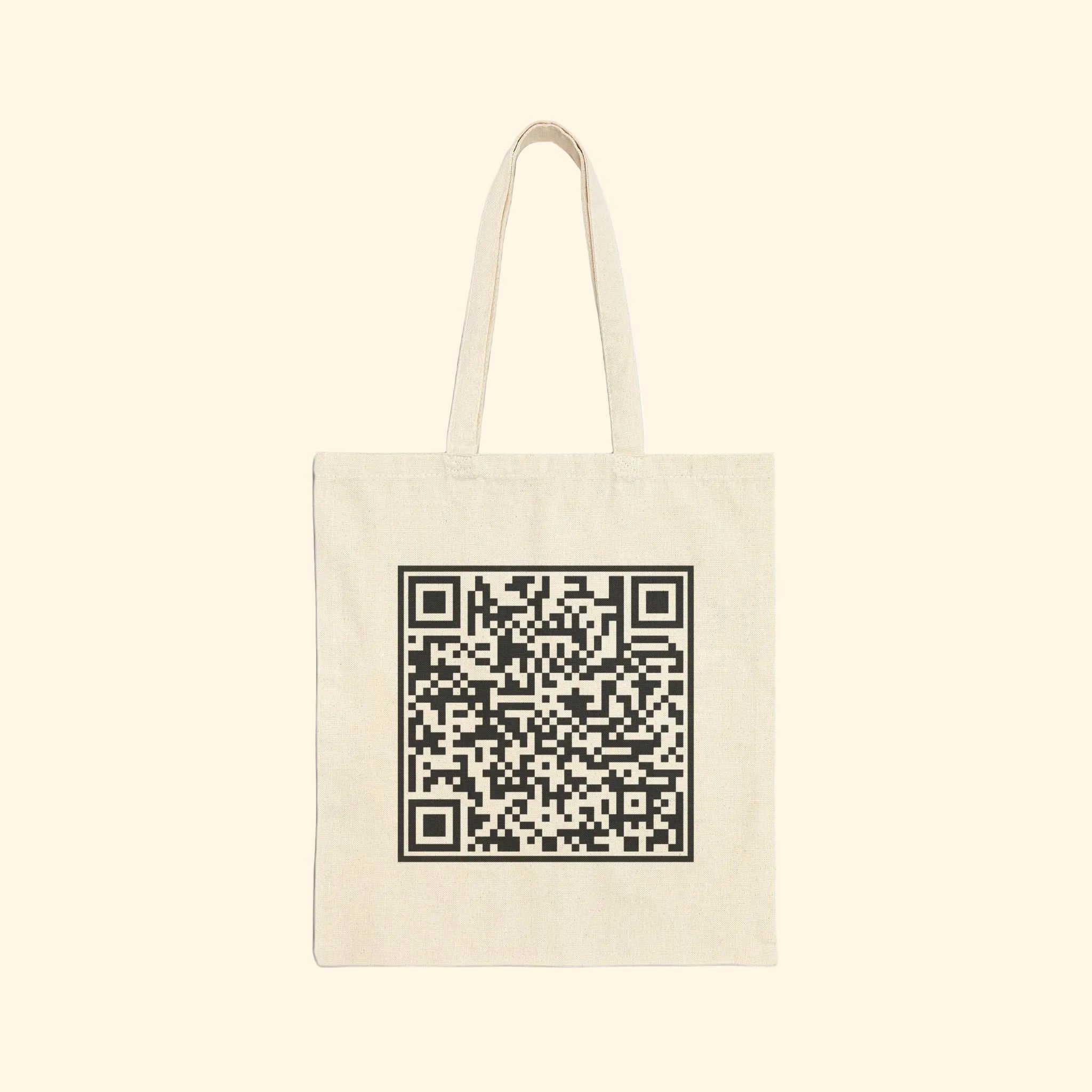 F*ck Trump QR Code Canvas Tote Bag
