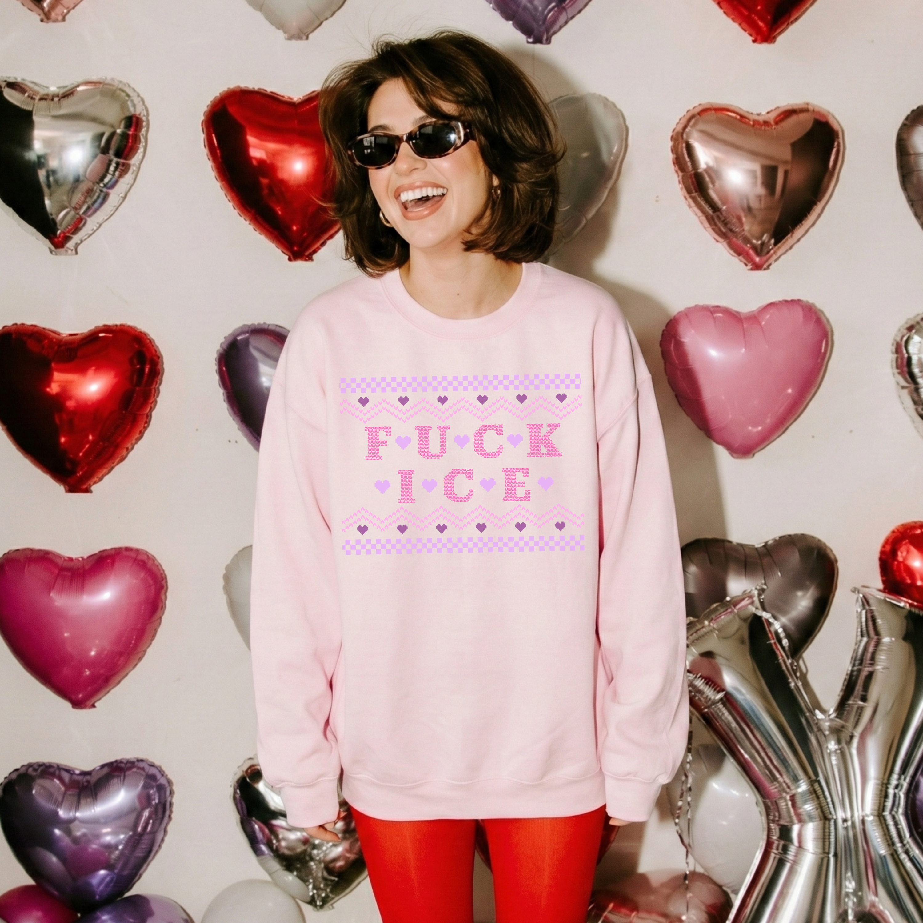 F*ck ICE Ugly Sweater Valentine's Day Sweatshirt