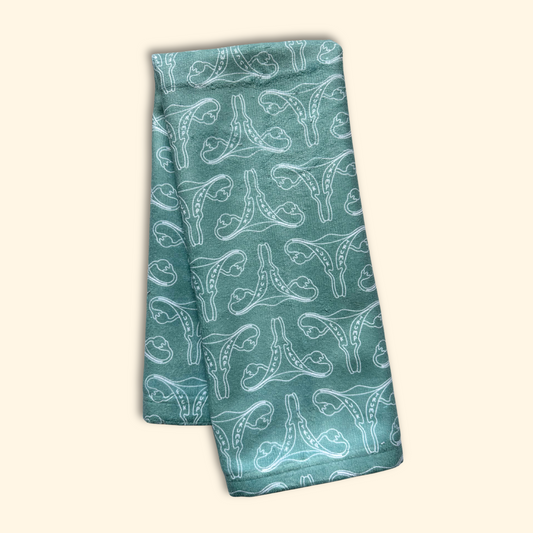 Green F*ck Trump Uterus Hand Towel