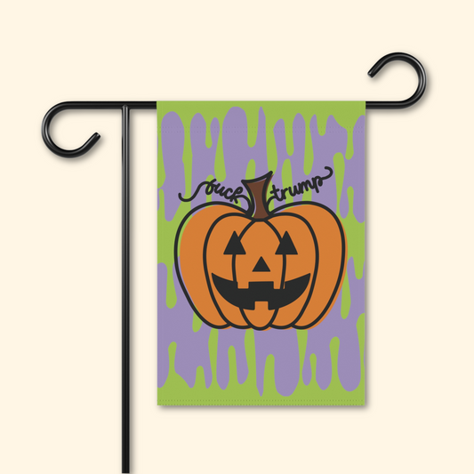 F*ck Trump Jack-O-Lantern Slime Garden Flag