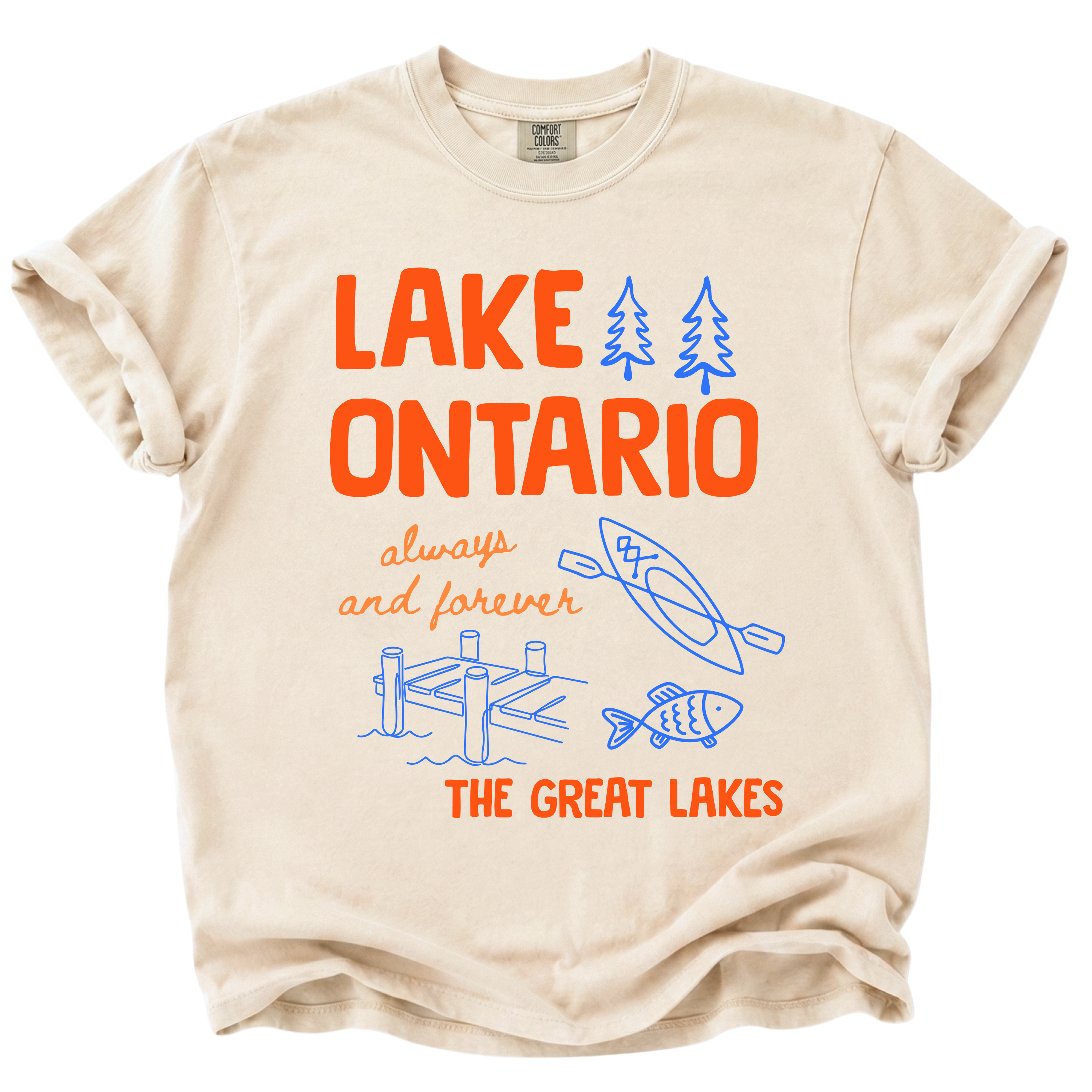 Lake Ontario Always and Forever Doodle T-Shirt
