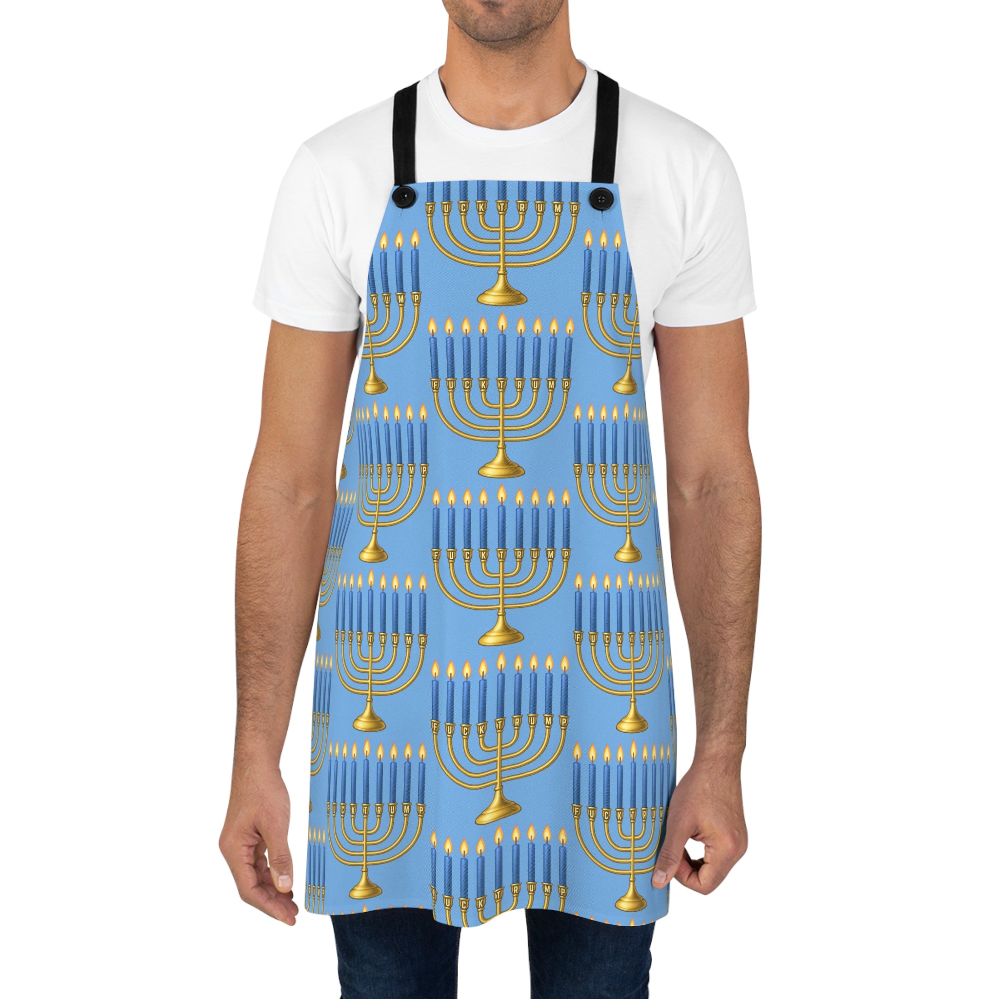 Subtle F*ck Trump Hanukkah Menorah Apron