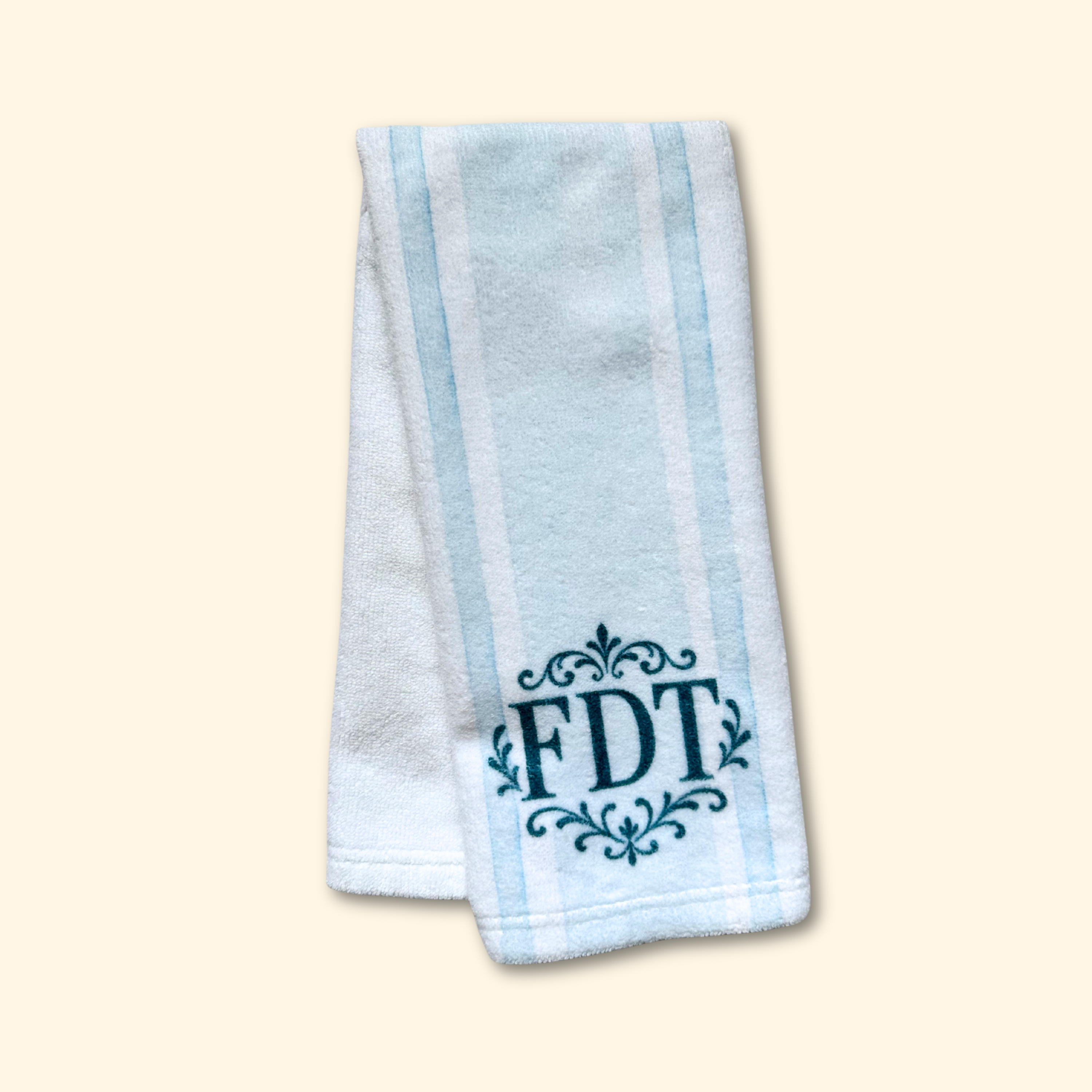 Blue FDT Monogrammed Hand Towel