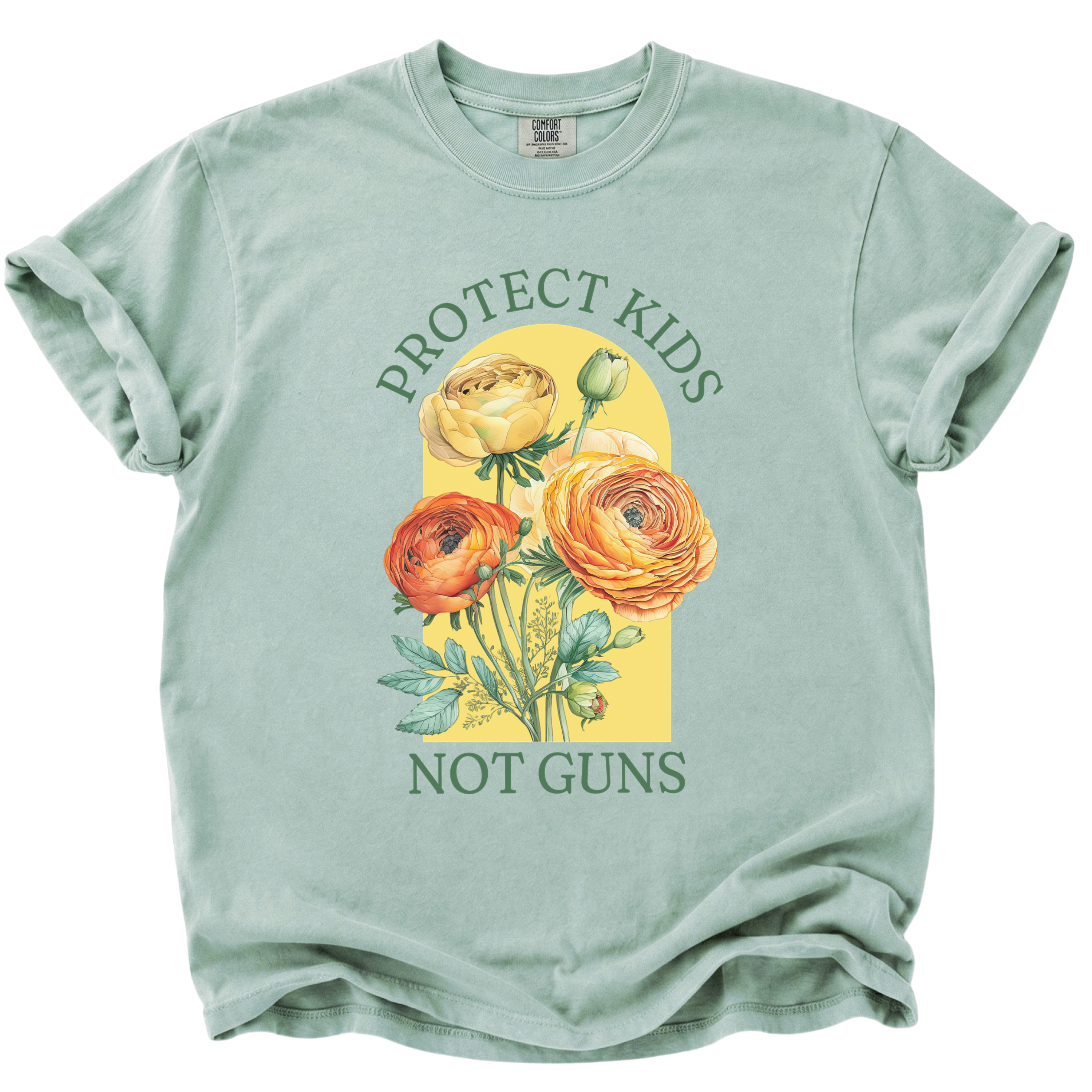 Protect Kids Not Guns Floral T-Shirt