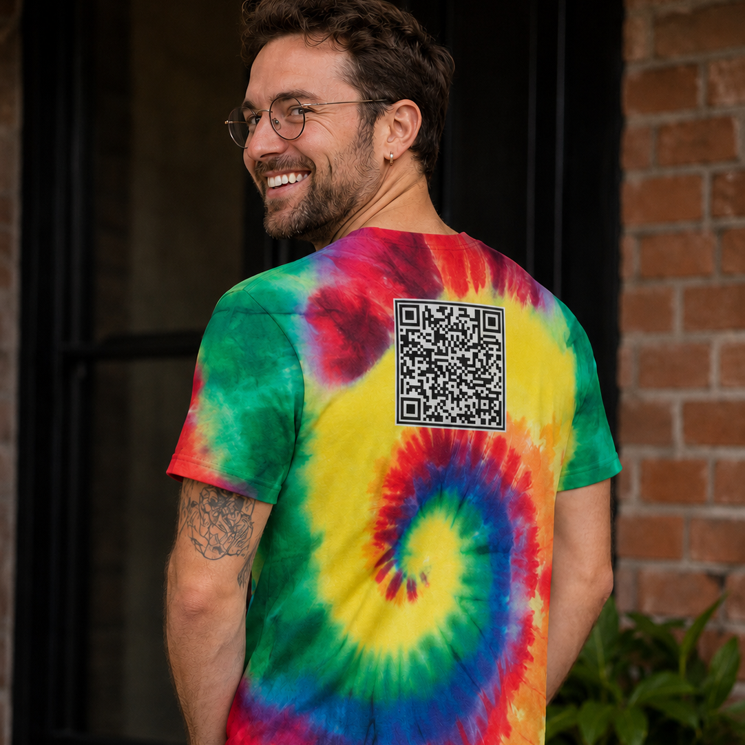 F*ck Trump QR Code Rainbow Tie Dye T-Shirt