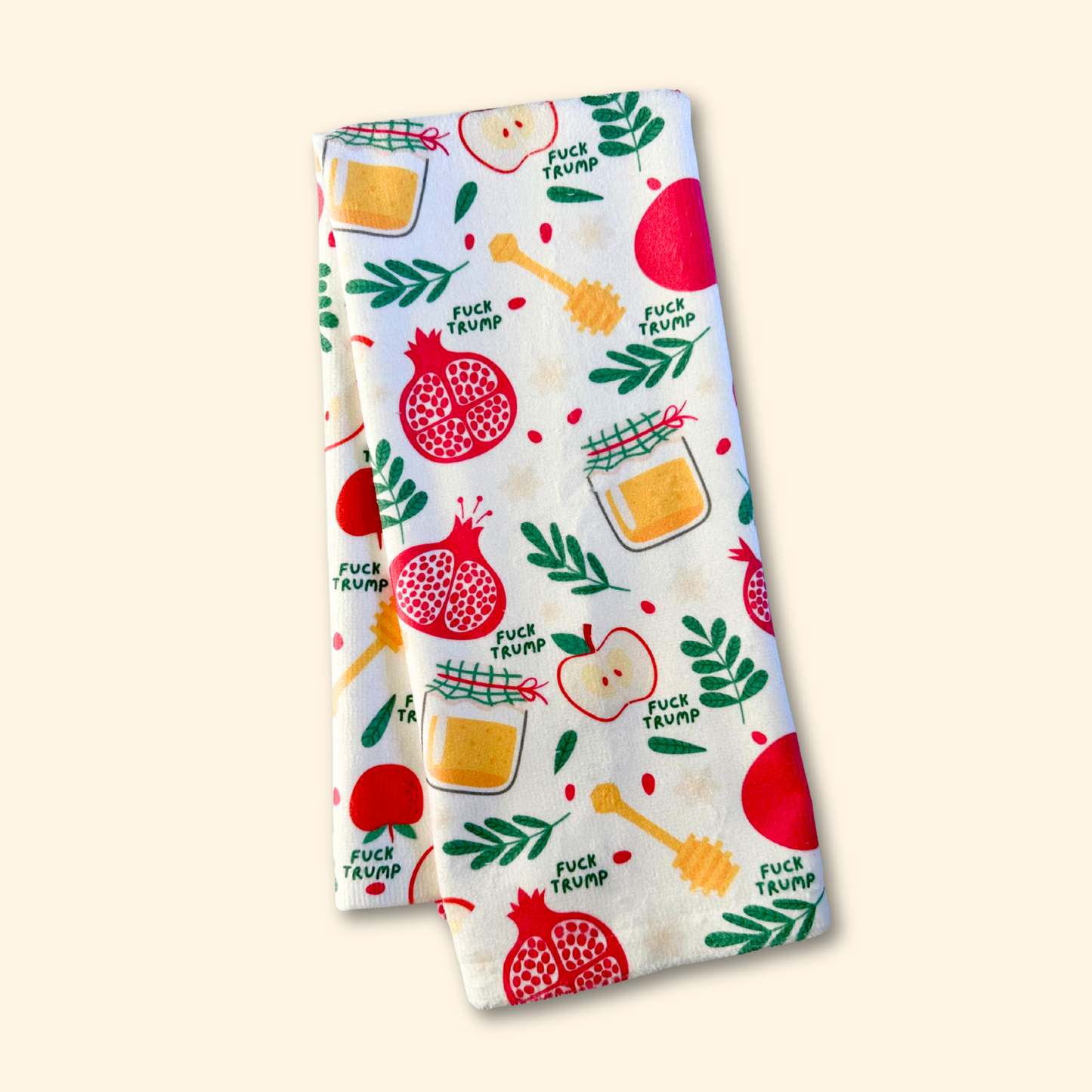 Subtle F*ck Trump Rosh Hashanah Hand Towel