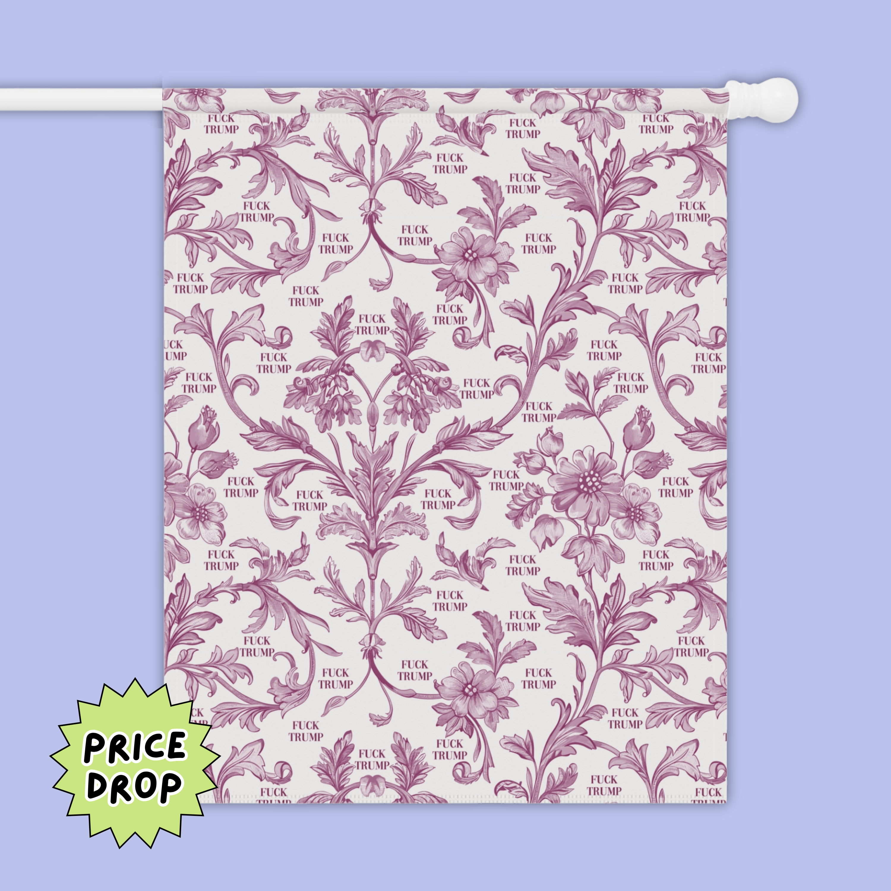 SALE - FDT Magenta Toile Flag