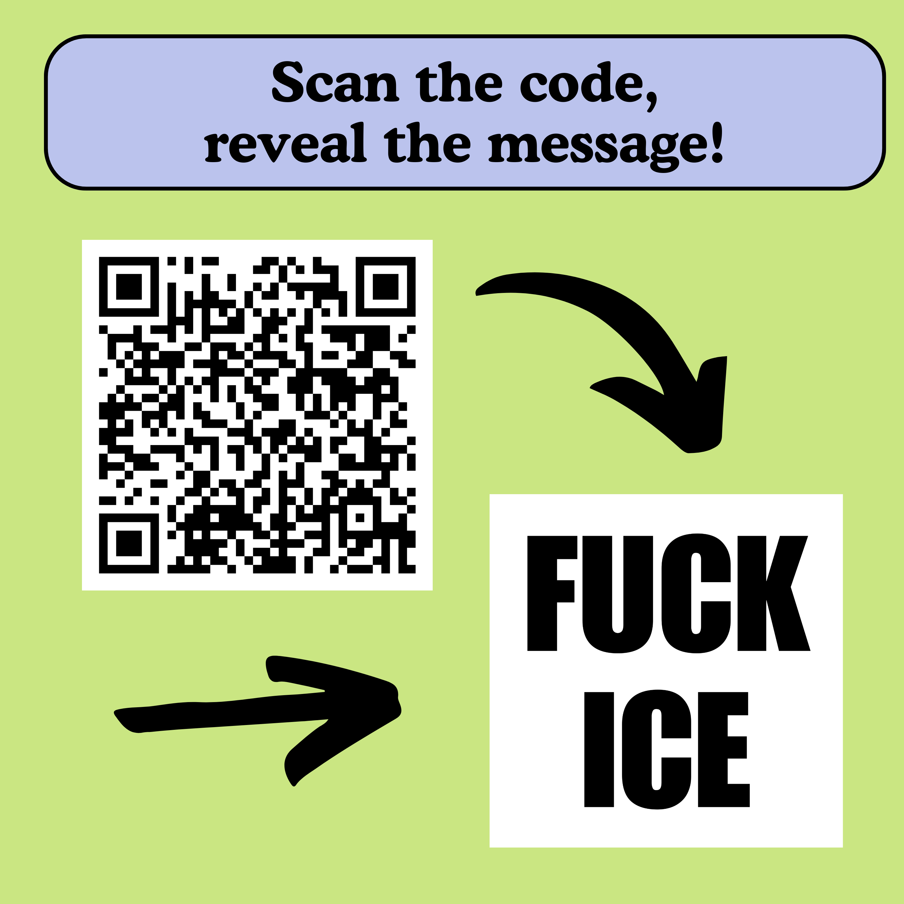 F*ck ICE QR Code Flag