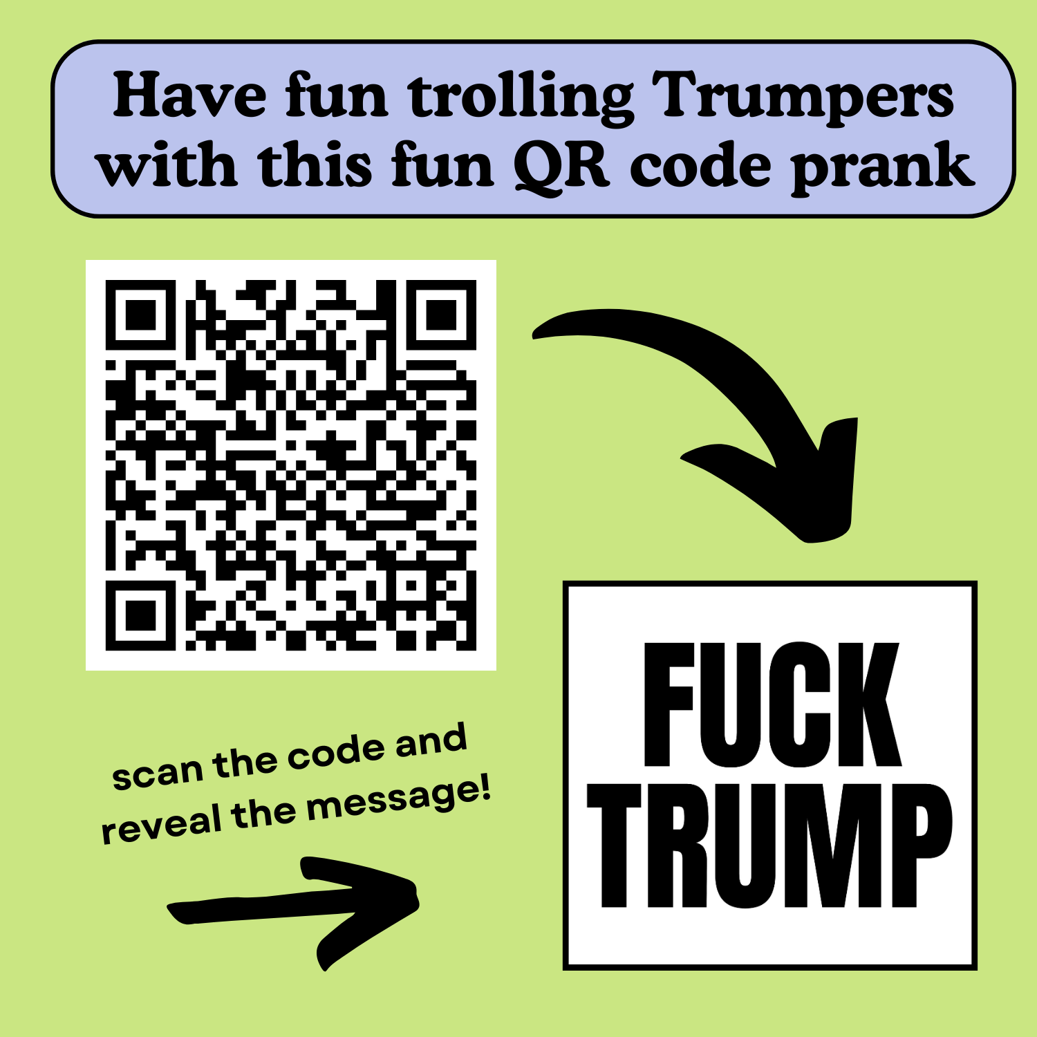 F*ck Trump QR Code Flag