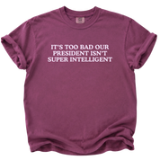 Too Bad Our President Isn't Super Intelligent T-Shirt