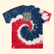 F*ck Trump QR Code Red White & Blue Tie Dye T-Shirt