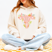 Floral Uterus Reproductive Rights Hoodie