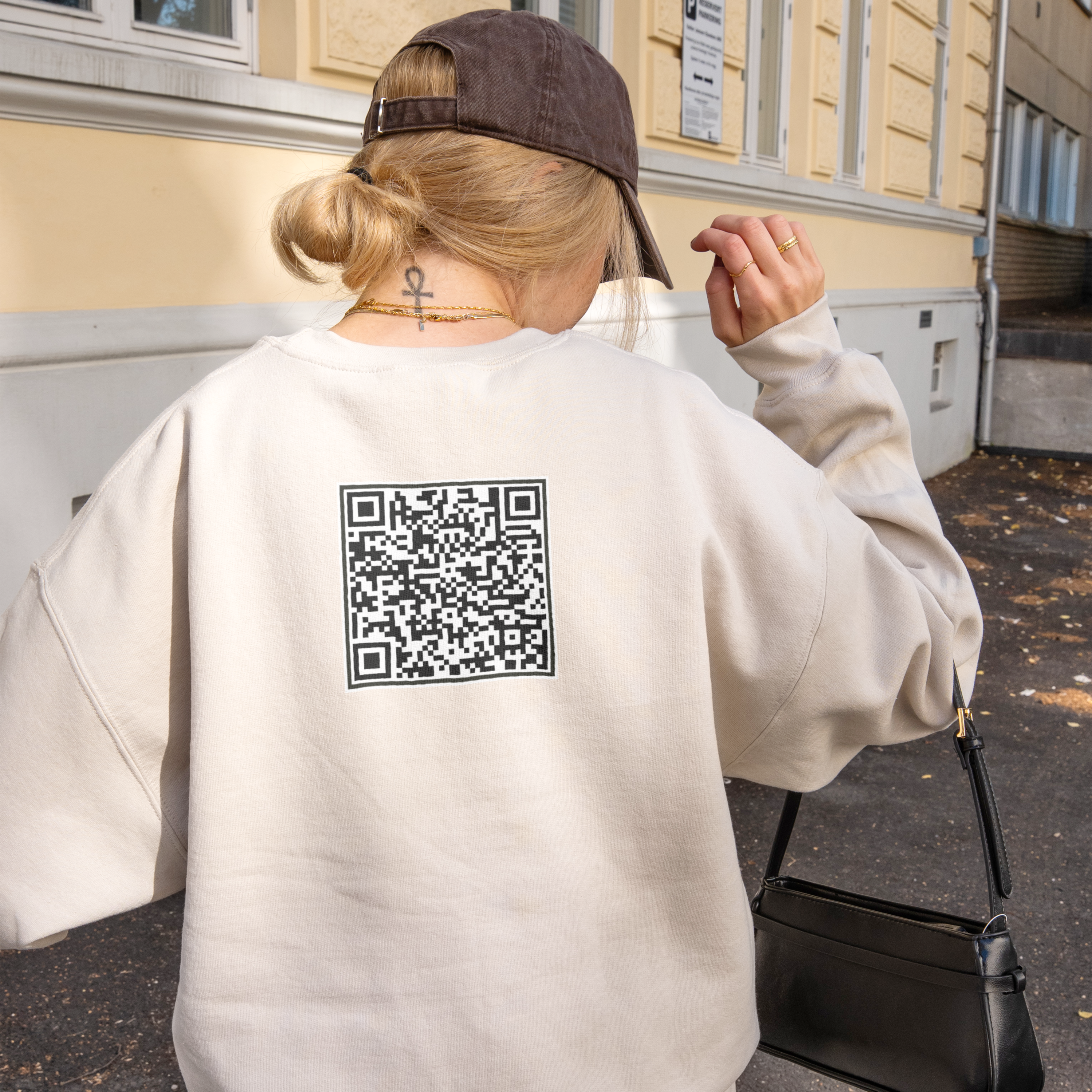 F*ck Trump QR Code Crewneck Sweatshirt