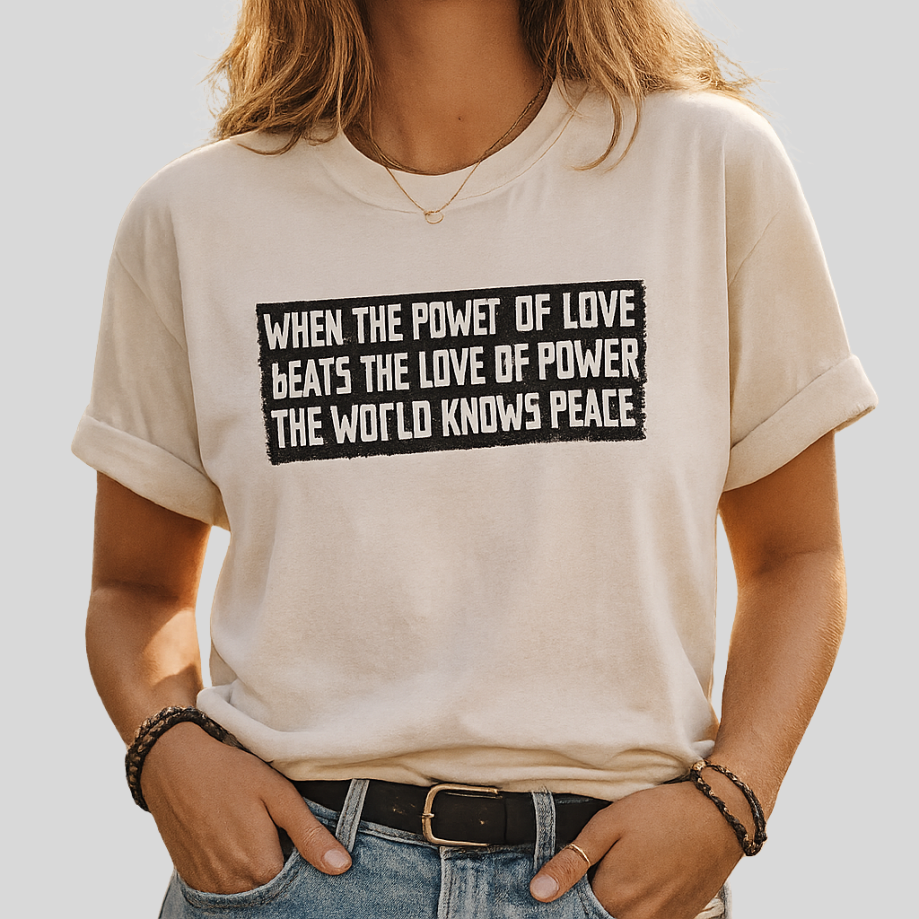 Power of Love Empire State Building Banner T-Shirt