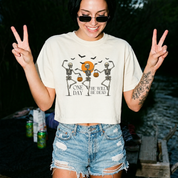 One Day He'll Be Dead Skeleton Boxy Crop T-Shirt